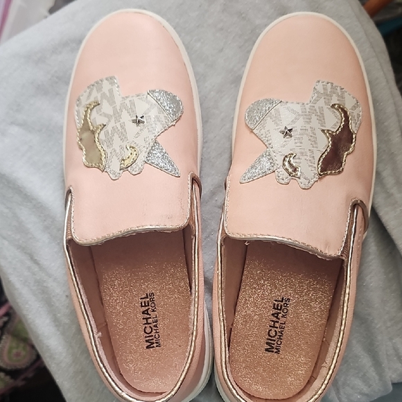 Michael Kors Girl's Pink Slip-On Sneakers - Picture 1 of 9